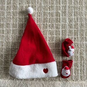 BABY SANTA HAT AND JINGLE SOCKS